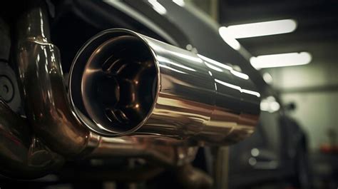 Premium AI Image | A photo of a car exhaust tips being polished