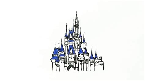 How to Draw the Disney Castle - YouTube