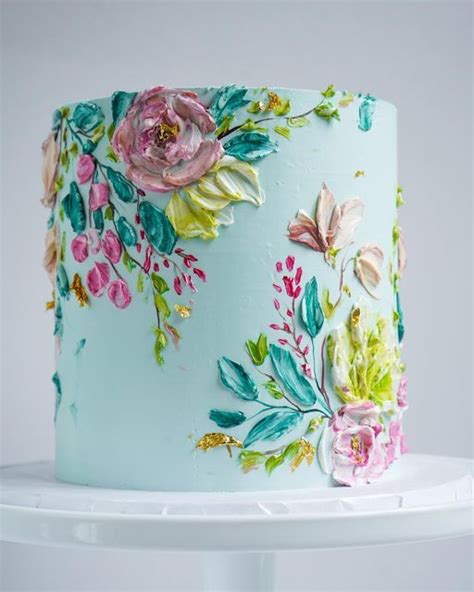 Pin by Kristina Taylor on Palette knife cakes | Painted cakes, Creative ...