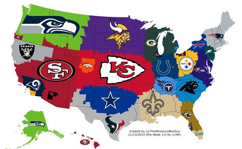 Get Map Of Usa Nfl Teams Free Vector - Www