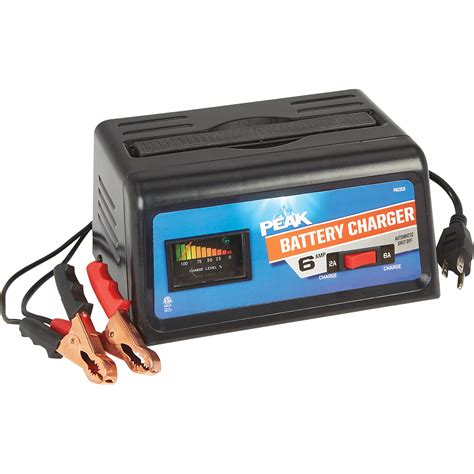 Peak Automatic Battery Charger, 12 Volt, 6 Amp, Model# PKC0C6-01 ...