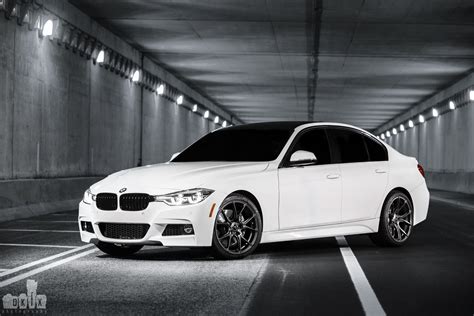 Amazing Contrast: Matte Black Wheels on White BMW 3-Series — CARiD.com ...