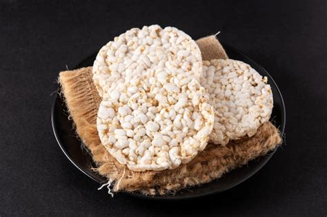 Premium Photo | Puffed rice cakes on a plate