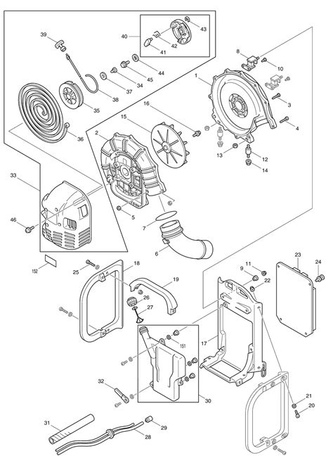 Makita RBL500 Back Pack Petrol Leaf Blower Spare Parts - Part Shop Direct