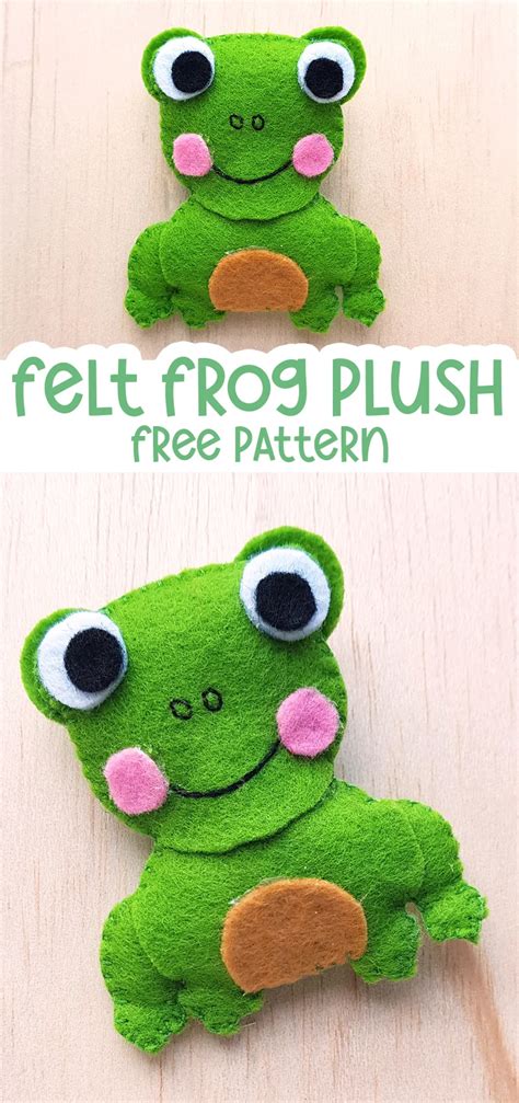 Felt Frog Pattern & Softie Craft * Moms and Crafters