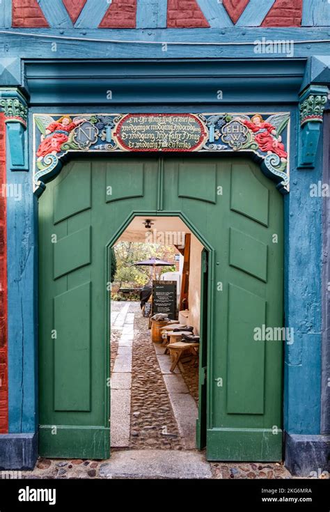 Small pathway in medieval city of Ribe in Denmark Stock Photo - Alamy