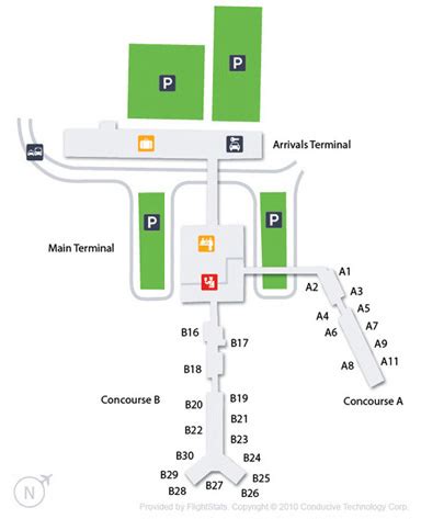 Norfolk International Airport Map - Tourist Map Of English