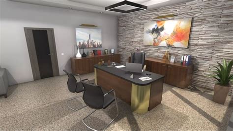 Manager Office Interior | 3D Interior | Unity Asset Store | Office ...