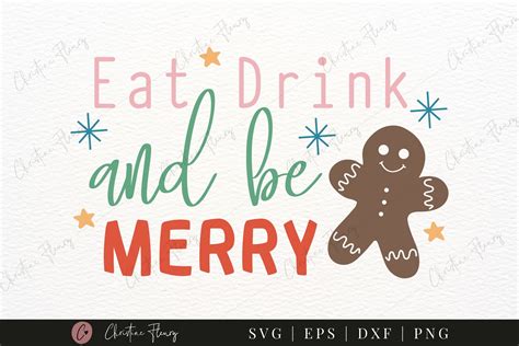 Eat Drink and Be Merry SVG Graphic by Christine Fleury · Creative Fabrica