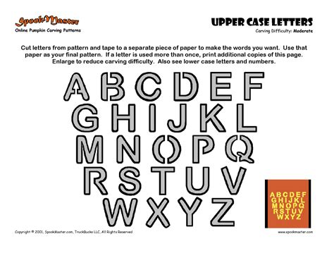 Pumpkin Carving Letter Templates