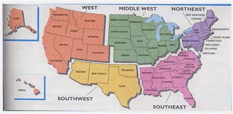 Regions Of The United States Printable Quiz