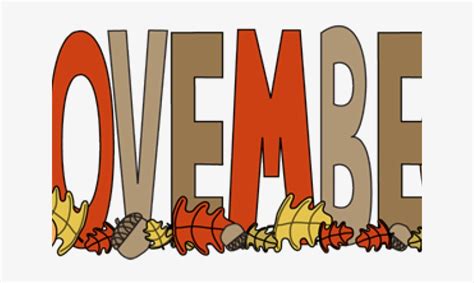 Autumn Clipart November - November Calendar Header Clipart Png ...