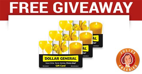 Free Dollar General Gift Card Giveaway - Julie's Freebies