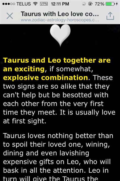 Taurus and Leo | Taurus man leo woman, Leo and taurus, Leo relationship