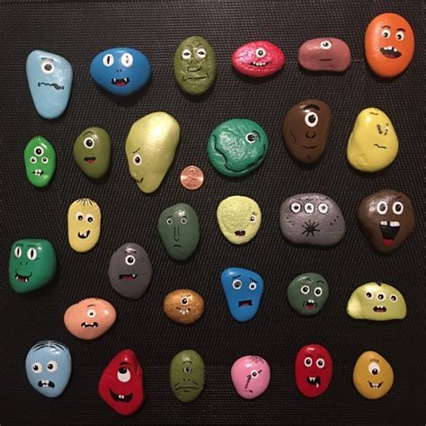 30 Painted Rock Faces Ideas for Kids and Adults - Easy and Not