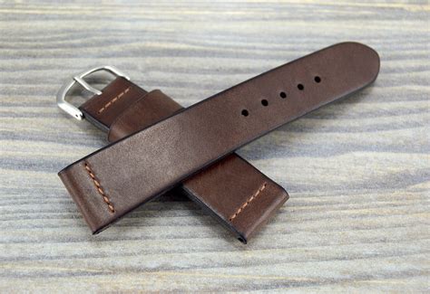 Brown Leather Watch Strap, Leather Brown Strap, Leather Band 16mm/18mm ...