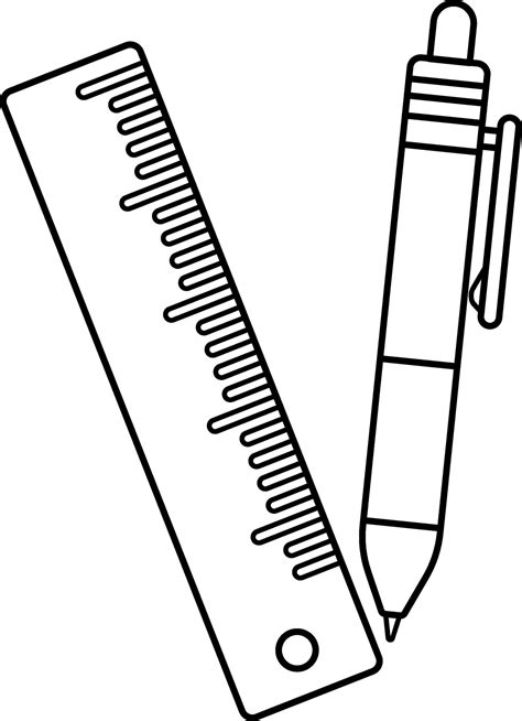 Icon of pen and scale in illustration. 24839539 Vector Art at Vecteezy