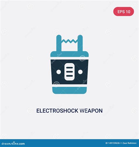 Two Color Electroshock Weapon Vector Icon from Law and Justice Concept ...