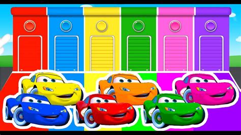 Learn Colors with Lightning McQueen and Colour Cars For Kids - Learning ...