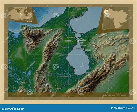 Zulia, Venezuela. Physical. Labelled Points of Cities Stock ...