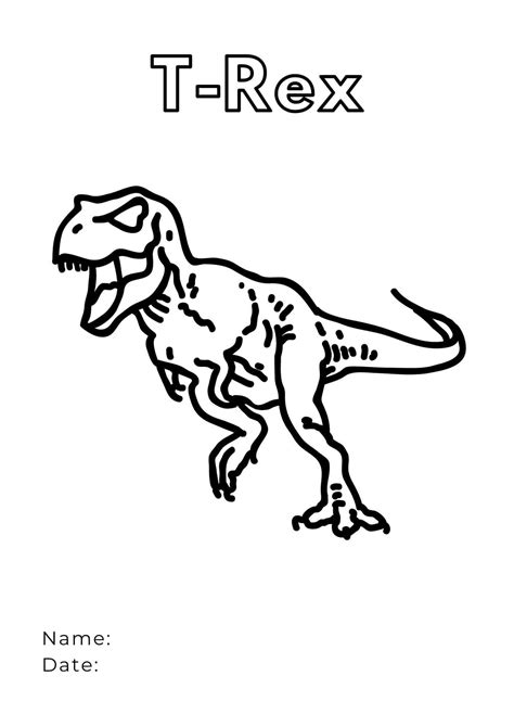 T rex coloring pages 🦖🎨 Dive into prehistoric adventures!