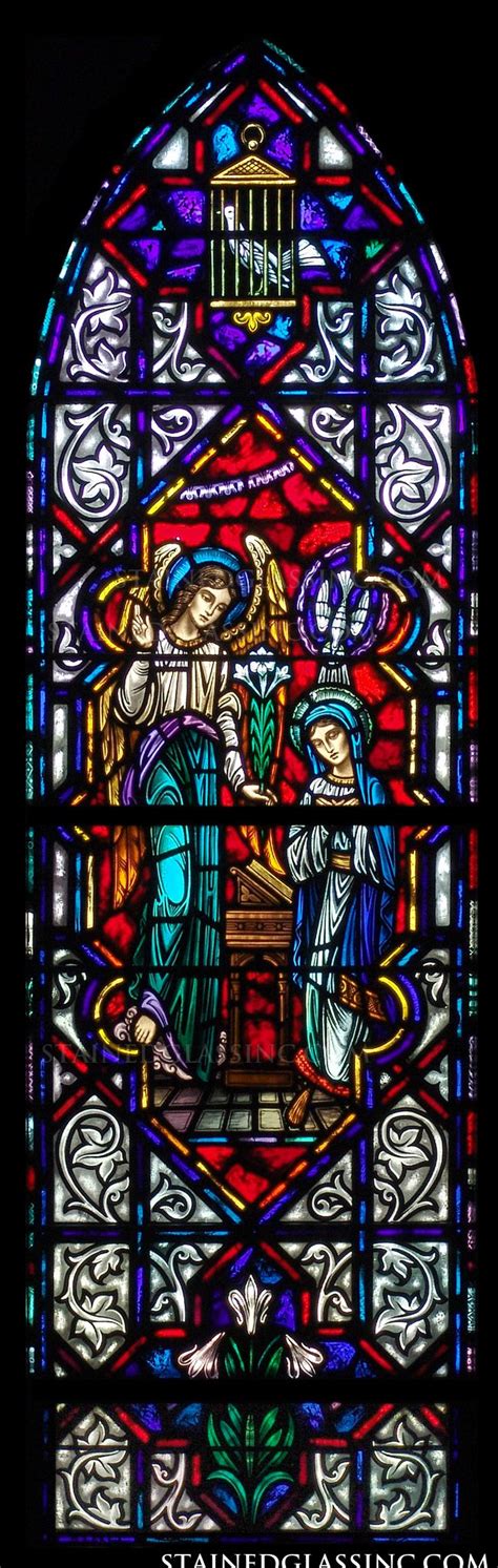 "Gorgeous Annunciation" Religious Stained Glass Window