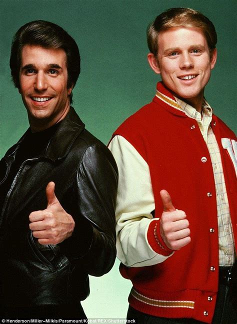 Classic: Henry played Arthur Fonzarelli aka 'Fonzie' as Ron played ...