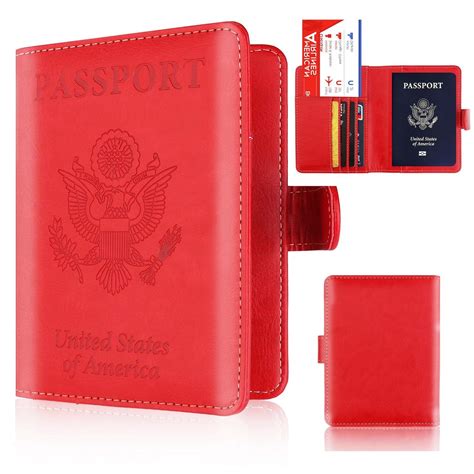 Leather Passport Holder Leather Rfid Blocking Passport Cover Case for ...