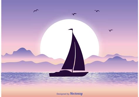 Sunset Illustration 86106 Vector Art at Vecteezy