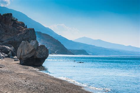 Download Beach Mountain Crete Ocean Sea Nature Coastline 4k Ultra HD ...