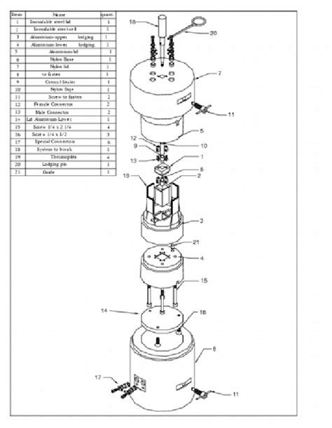 "Explosion" diagram of the microcalorimeter built. | Download ...