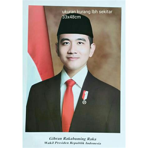 Jual Poster gambar wakil presiden republik indonesia gibran rakabuming ...