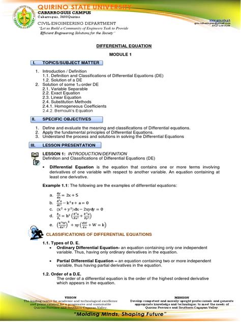 Differential Equations: An Introduction to Classifications, Order ...