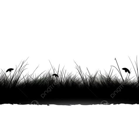 Black Grass Border Silhouette For Halloween Ghost Graveyard Decoration ...