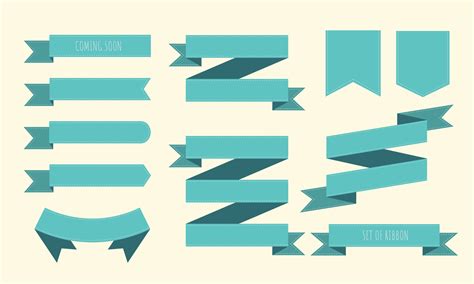 Set of ribbons for design. Flat ribbon illustration. 3003106 Vector Art ...