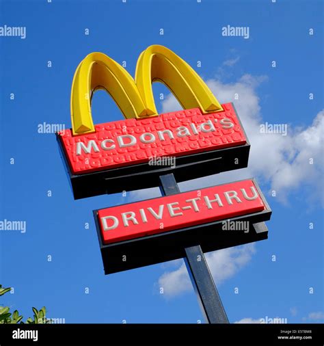 McDonald's Drive-Thru sign Stock Photo - Alamy