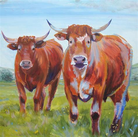 Cows Painting by Mike Jory - Fine Art America