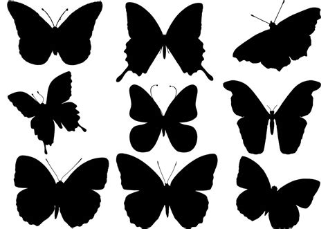 Butterfly Silhouette Vector Art, Icons, and Graphics for Free Download