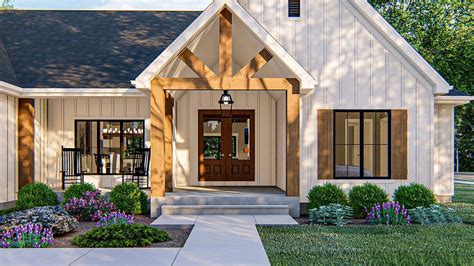 Plan 62835DJ: 4 Bed New American House Plan With Wood Beam Accents ...