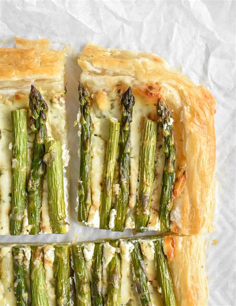 Asparagus Puff Pastry Tart - Herbs & Flour