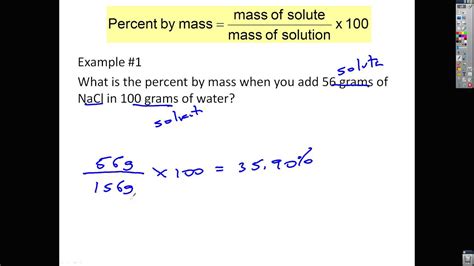 Percent By Mass Sample Problems