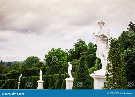 Statues in Garden of Versailles Palace Stock Photo - Image of golden ...