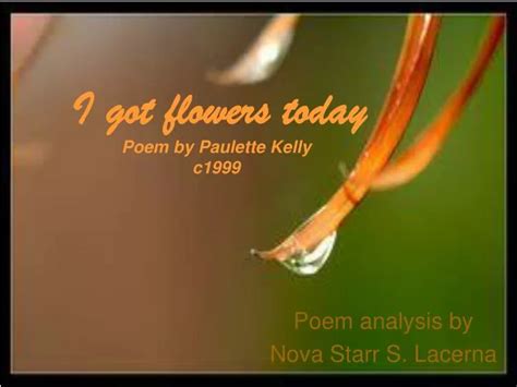 PPT - I got flowers today PowerPoint Presentation, free download - ID ...