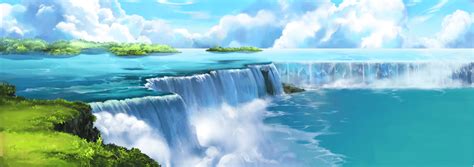 Anime Waterfall Wallpapers - Wallpaper Cave