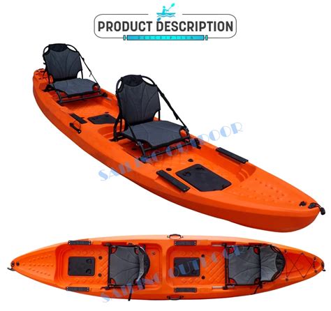 Sailing Outdoor Double Tandem Kayak Fishing,2 Person Fishing Kayak With ...