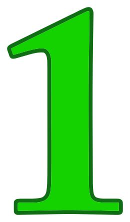 Number 1 clipart green, Number 1 green Transparent FREE for download on ...