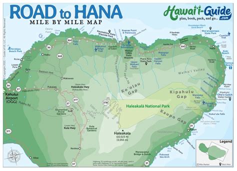 Maui Maps Updated Travel Map Packet Printable Road To Hana Map | The ...