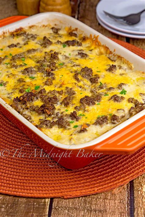 Cheesy Beefy Potato Casserole | AllFreeCasseroleRecipes.com