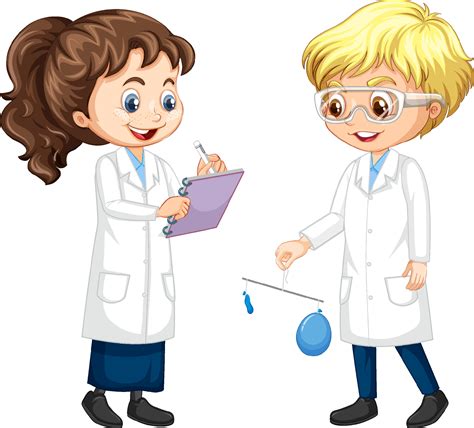 Scientist kids cartoon character 7095173 Vector Art at Vecteezy