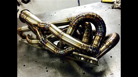 Custom Pie cut Turbo Exhaust Manifold BMW S54 - YouTube